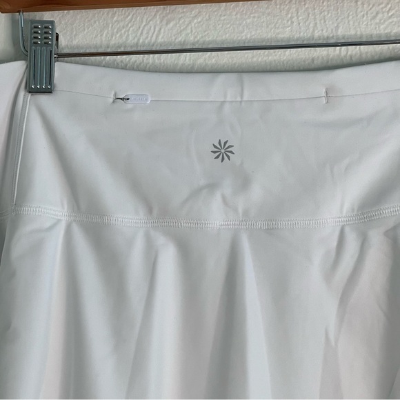 Athleta Ace Mesh Skort White Elastic Waist Tennis Skirt Pickleball Size XL - Picture 6 of 7